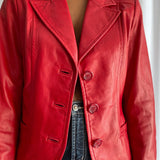 Danier Red leather jacket