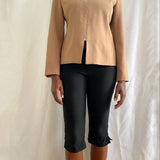Beige zipped blouse