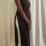Black long shirt dress