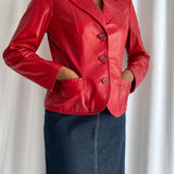 Danier Red leather jacket