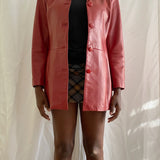 Vintage Danier Red Leather Blazer