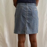 Stripe denim skirt