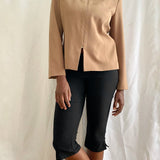 Beige zipped blouse