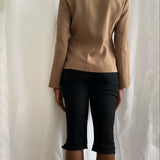 Beige zipped blouse