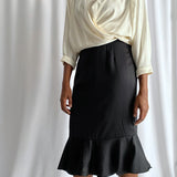 Black peplum skirt