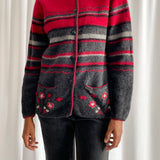 Red and grey Wool sweater