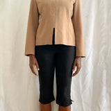 Beige zipped blouse