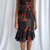 Black and red Summer dress