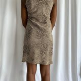 Vintage beige and brown dress