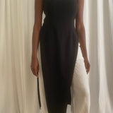 Black long shirt dress
