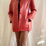 Vintage Danier Red Leather Blazer