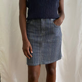 Stripe denim skirt