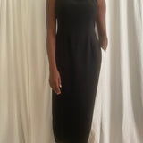 Black long shirt dress