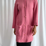 Pink long cardigan