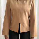 Beige zipped blouse