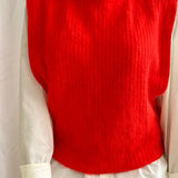 Red sweater vest