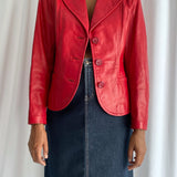 Danier Red leather jacket