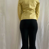 Vintage butter yellow leather coat