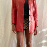 Vintage Danier Red Leather Blazer