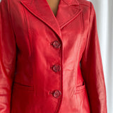 Danier Red leather jacket