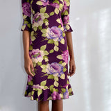 Sandra Angelozzi Purple floral dress