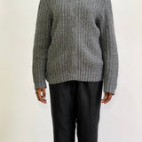 Grey handknitted sweater, Size L