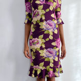 Sandra Angelozzi Purple floral dress