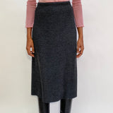 Grey ribbed skirt