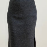 Grey wool blended skirt